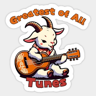 Rock and roll goat Sticker